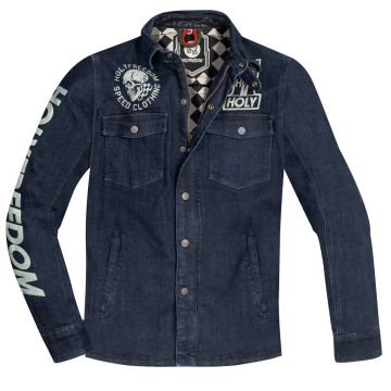 HolyFreedom Genoa Stampato Blauw Textiele Motorjas