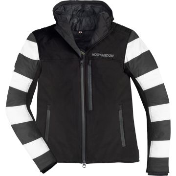 HolyFreedom Prison Softshell Zwart Wit Textiele Motorjas