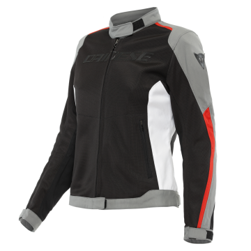 Dainese Hydraflux 2 Air D-Dry Jas Dames Zwart Houtskool Grijs Lava Rood