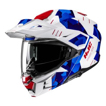 HJC i80 Roki Wit Rood Blauw Adventure Motorhelm