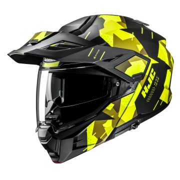 HJC i80 Roki Zwart Geel Adventure Motorhelm