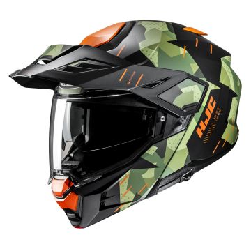 HJC i80 Roki Zwart Groen Oranje Adventure Motorhelm
