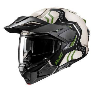 HJC i80 Velly Zwart Wit Groen Adventure Motorhelm