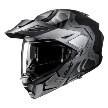 HJC i80 Velly Zwart Grijs Adventure Motorhelm