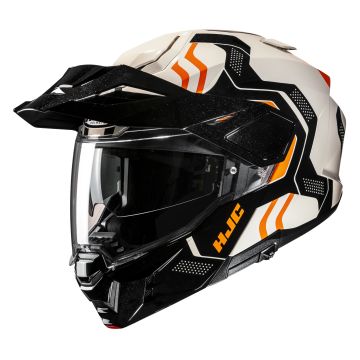 HJC i80 Velly Zwart Wit Oranje Adventure Motorhelm