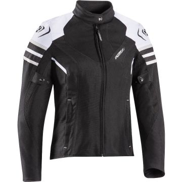 Ixon Ilana Evo Zwart Wit Grijs Dames Textiele Motorjas