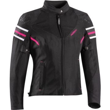 Ixon Ilana Evo Zwart Fuchsia Dames Textiele Motorjas