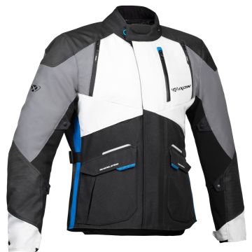 Ixon Balder Zwart Grijs Blauw Textiele Motorjas