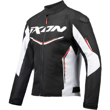 Ixon Cordolo Zwart Wit Rood Textiele Motorjas