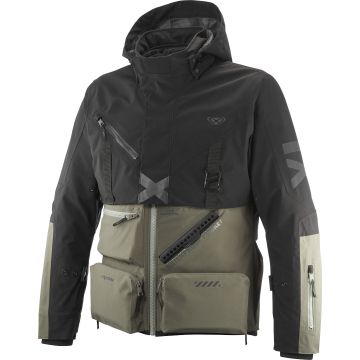 Ixon Etna Kaki Zwart Waterdichte Textiele Motorjas