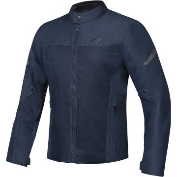 Ixon Fresh Slim Marineblauw Waterdichte Textiele Motorjas