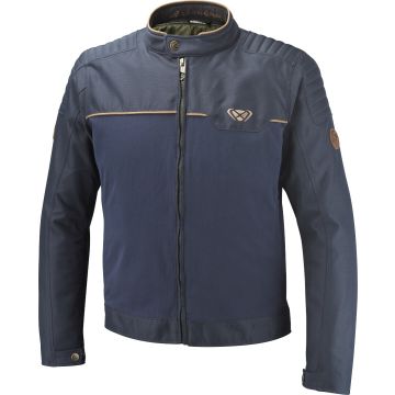 Ixon Hornet Marineblauw Bruin Waterdichte Textiele Motorjas