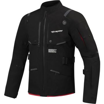 Ixon M-Skeid Zwart Bright Rood Textiele Motorjas