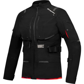 Ixon M-Skeid Lady Zwart Bright Rood Waterdichte Textiele Motorjas