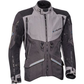 Ixon Ragnar Antraciet Grijs Blauw Textiele Motorjas