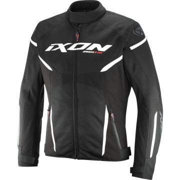Ixon Striker 2 Air WP Zwart Wit Waterdichte Textiele Motorjas
