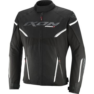 Ixon Striker 2 Zwart Wit Waterdichte Textiele Motorjas