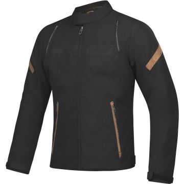 Ixon Striker Retro Zwart Bruin Waterdichte Textiele Motorjas