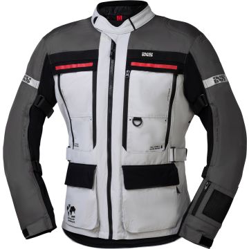 IXS Montevideo-ST 3.0 Waterdichte Light Grijs Antraciet Textiele Motorjas