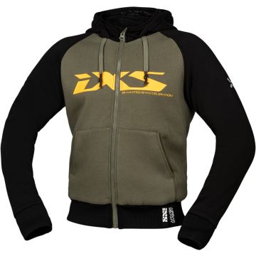 IXS Rapid 1.0 Groen Oranje Motor Zip Hoodie