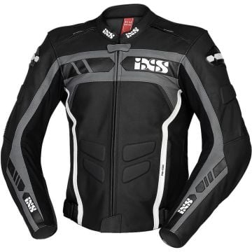 IXS Sport RS-600 1.0 Zwart Grijs Wit Leren Motorjas