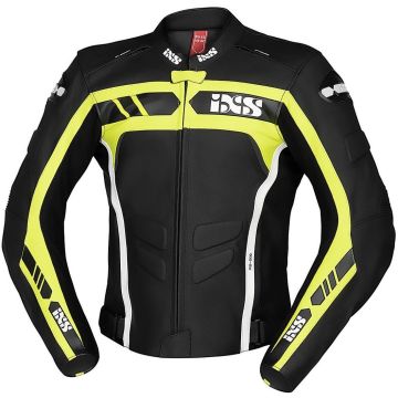 IXS Sport RS-600 1.0 Zwart Geel Leren Motorjas