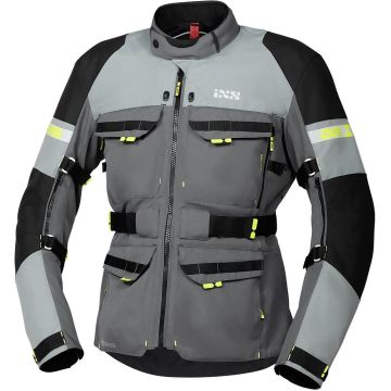 IXS Tour Adventure Gore-Tex Dark Grijs Light Grijs Geel Textiele Motorjas