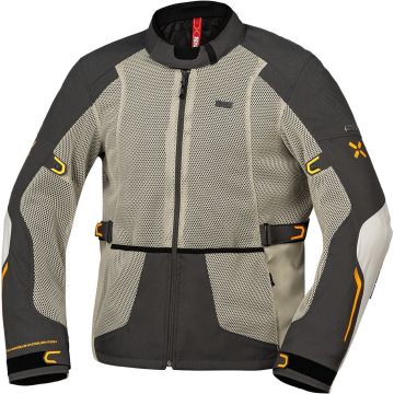 IXS Tourster-Big Air 1.0 Mesh Grijs Beige Textiele Motorjas