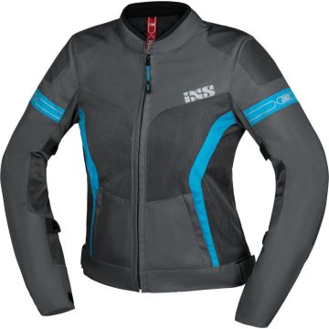 IXS Trigonis-Air Dames Grijs Blauw Textiele Motorjas