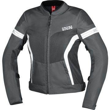 IXS Trigonis-Air Dames Grijs Textiele Motorjas