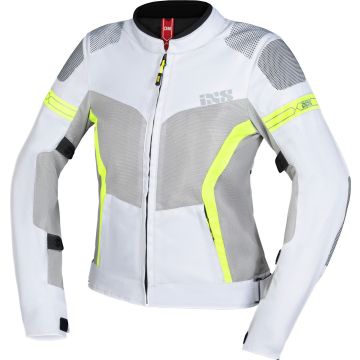 IXS Trigonis-Air Dames Grijs Geel Textiele Motorjas