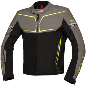 IXS TS-Pro ST+ Waterdichte Zwart Grijs Geel Textiele Motorjas