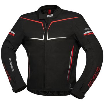 IXS TS-Pro ST+ Waterdichte Zwart Rood Textiele Motorjas