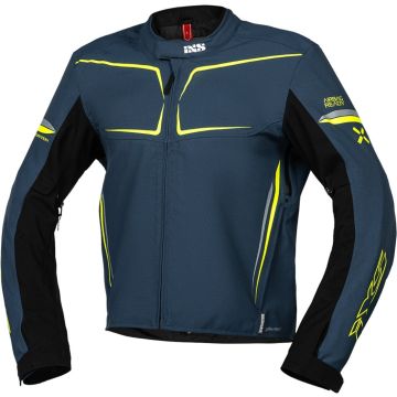 IXS TS-Pro ST+ Waterdichte Blauw Neon Geel Textiele Motorjas
