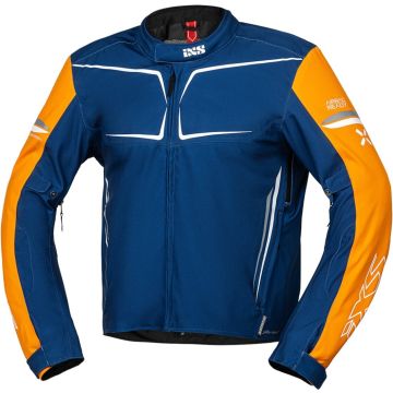 IXS TS-Pro ST+ Waterdichte Blauw Oranje Textiele Motorjas