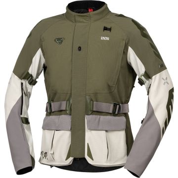 IXS Venture-GTX 1.0 Waterdichte Groen Grijs Textiele Motorjas