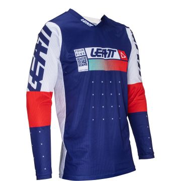 Leatt Moto 4.5 Lite Royal Blue White Red Motocross Jersey