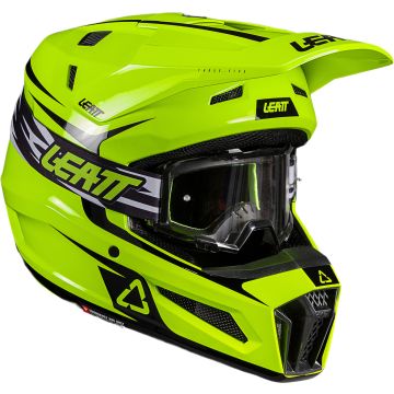 Leatt Moto 3.5 V26 Fluo Geel Zwart Crosshelm met Bril