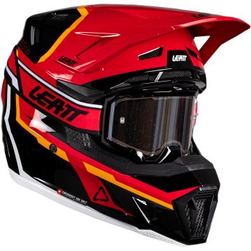 Leatt Moto 7.5 V26 Rood Zwart Crosshelm met Bril