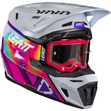 Leatt Moto 8.5 V26 Multikleur Roze Crosshelm met Bril