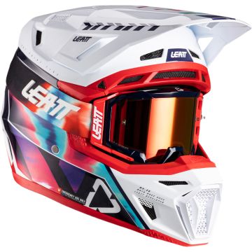 Leatt Moto 8.5 V26 Multikleur Rood Crosshelm met Bril