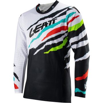 Leatt Moto 5.5 UltraWeld V23 Tiger Black White Blue Red Motocross Jersey