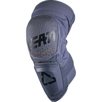 Leatt 3DF Hybrid Grey Blue Motocross Knee Guards