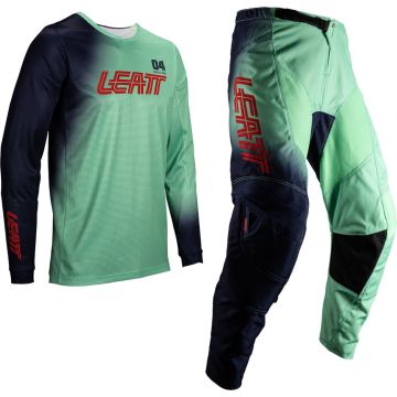 Leatt Ride Kit 3.5 Matcha Blue Green Motocross Jersey and Pants Set