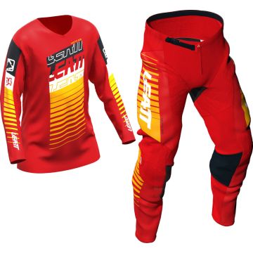 Leatt Ride Kit 3.5 Junior Red Kids Motocross Jersey and Pants Set