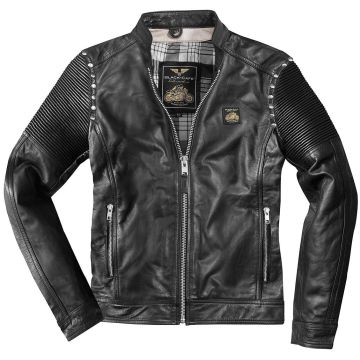 Black-Cafe London Milano 2.0 Zwart Leren Motorjas