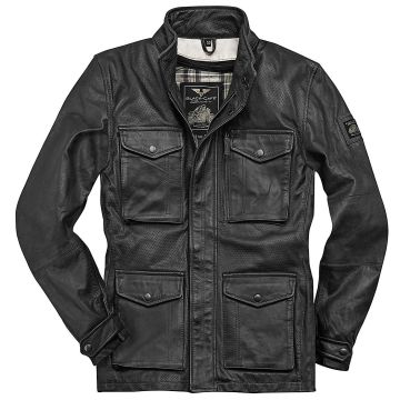Black-Cafe London Manhattan Zwart Leren Motorjas