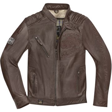 Black-Cafe London Tokio Bruin Leren Motorjas