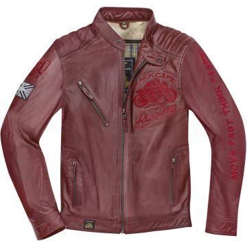 Black-Cafe London Istanbul Bordeaux Leren Motorjas