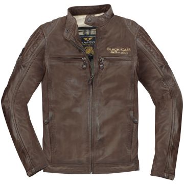 Black-Cafe London Miami Bruin Leren Motorjas